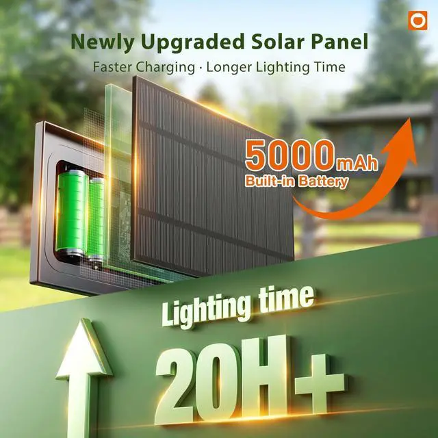 Alt view image 2 of 7 - 100FT 54LED Solar String Lights Outdoor Waterproof with Remote, USB | Shatterproof Outdoor Lights, 5000mAh Battery, Dimmable Timer Modes, Solar Powered Patio Lights for Backyard, Garden, Camping