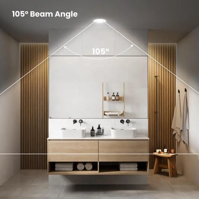 Alt view image 7 of 7 - BR30 LED Light Bulbs, 65W Eq, Dimmable, 5CCT, 6 Pack | E26 Base, 2700K - 5000K, 650 Lumens, CRI 90+, 15 Year Life, for Recessed Cans, Wide Flood Beam