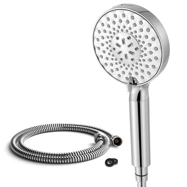 Alt view image 4 of 7 - Filtered Shower Head with Handheld High Pressure 9 Spray Mode Showerhead Detachable Shower Head Water Softener Filters Beads for Hard Water Remove Chlorine 1 Filter Chrome