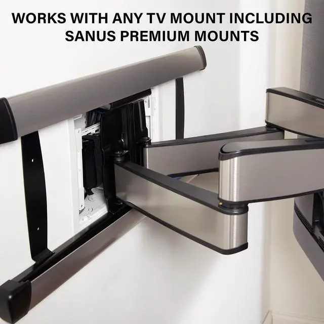 Alt view image 4 of 7 - Legrand - OnQ Cable Management, In-Wall Media Box, Dual Purpose Structured Wiring Enclosure, TV Home Theater Recessed Storage Box, 9 Inch, white ENP0900-NA