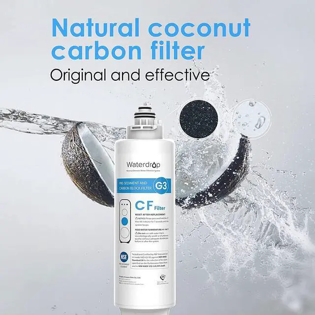 Alt view image 3 of 7 - G3-N1CF Filter, Replacement for G3-W & G3P600 & G3P800 RO System | 6-Month, NSF/ANSI 372 Certified, Easy Replacement, Under-Sink Reverse Osmosis Filter