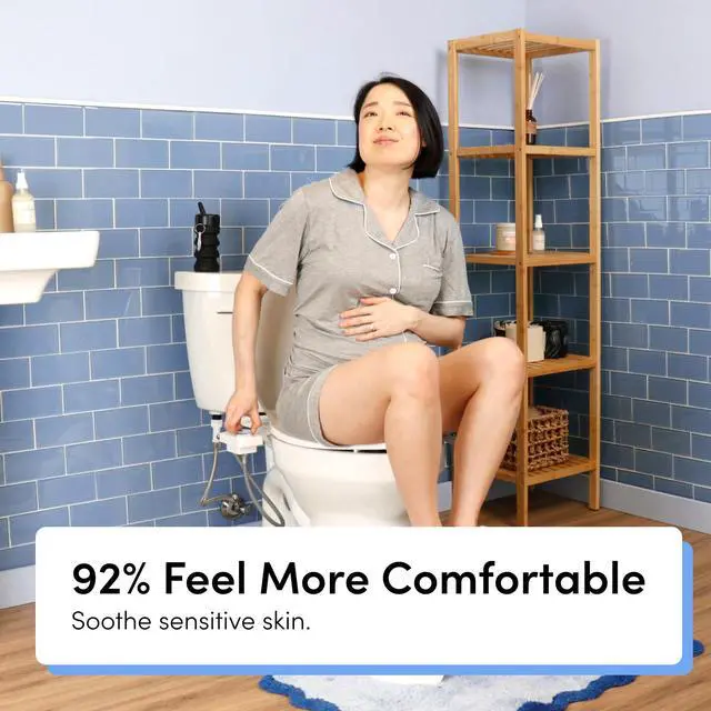Alt view image 7 of 7 - Fresh Ultra-Slim Starter Bidet Attachment, Bamboo | Non-Electric, Cool Water Rear Wash, Adjustable Pressure, Self-Cleaning, Fits Elongated and Round Toilets, 10 Minute Install