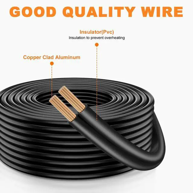 Alt view image 2 of 6 - 12/2 Low Voltage Landscape Wire 250FT Outdoor Landscape Lighting Cable 12 Gauge 2 Conductors Low Voltage Wire for Landscaping Lights,Copper Clad Aluminum Direct Burial