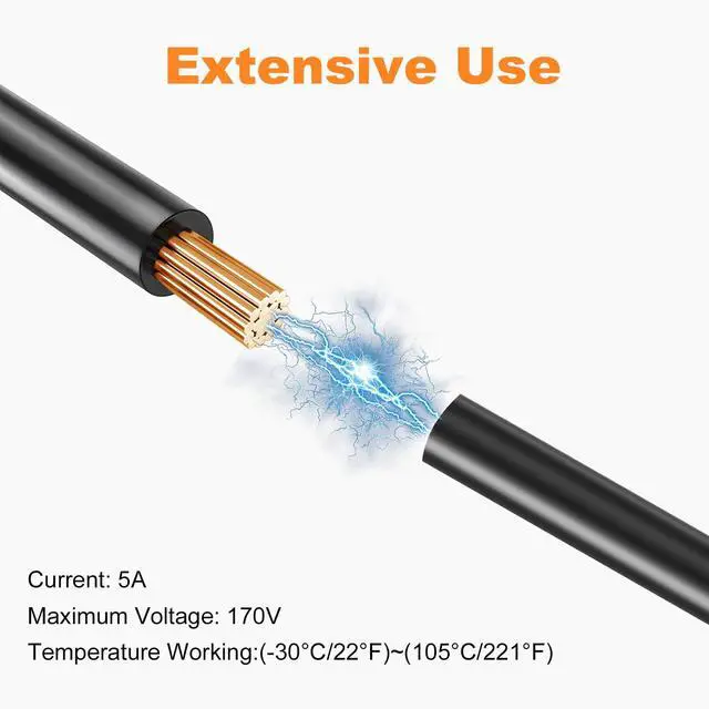 Alt view image 3 of 6 - 12/2 Low Voltage Landscape Wire 250FT Outdoor Landscape Lighting Cable 12 Gauge 2 Conductors Low Voltage Wire for Landscaping Lights,Copper Clad Aluminum Direct Burial
