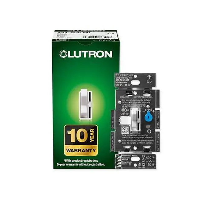 Alt view image 2 of 7 - Ariadni/Toggler LED+ Dimmer Switch, Toggle Dimmer, Single Pole/3-way | For Dimmable LEDs, flicker-free dimming, broad compatibility, easy install, no neutral required, AYCL-153P-WH, White