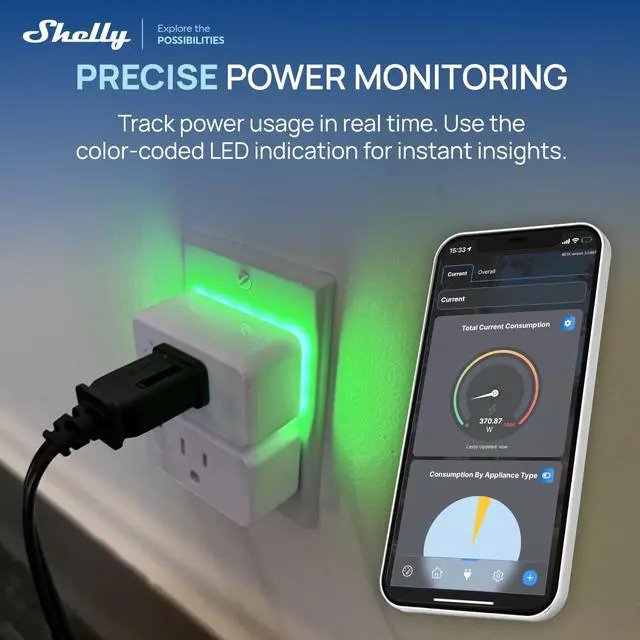 Alt view image 4 of 7 - Smart Plug UL, WiFi, Bluetooth, Zigbee, Matter Outlet with Power Metering, Works with HomeKit, Google Home, Alexa, Home Assistant, Smart Socket, Easy Setup Plug US Gen4 (2 Pack)