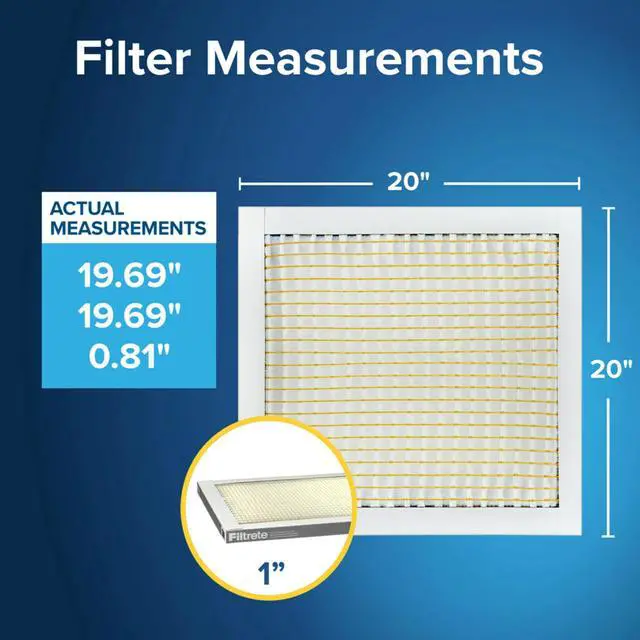 Alt view image 2 of 7 - 20x20x1 Air Filter MERV 5, 6-Pack AC Furnace HVAC, MPR 300 Basic Dust Defense, Pleated Electrostatic, Removes Lint