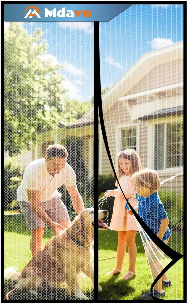 Main image of Magnetic Screen Door, Door Screen Magnetic Closure-Keeps Bugs Out Let Breeze in, Heavy Duty Mesh - Pet and Kid Friendly, Works with Front Doors, Sliding Doors Fit Door Size 36 x 80 in