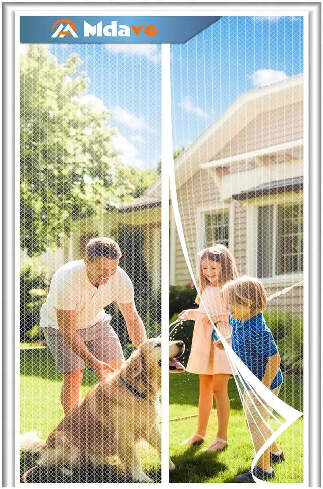 Main image of Magnetic Screen DoorScreen Door MeshKeep Bugs Out, Heavy-Duty Mesh Curtain,Pet and Kid Friendly, Works with Front Doors, Sliding Doors38x82 Inch White