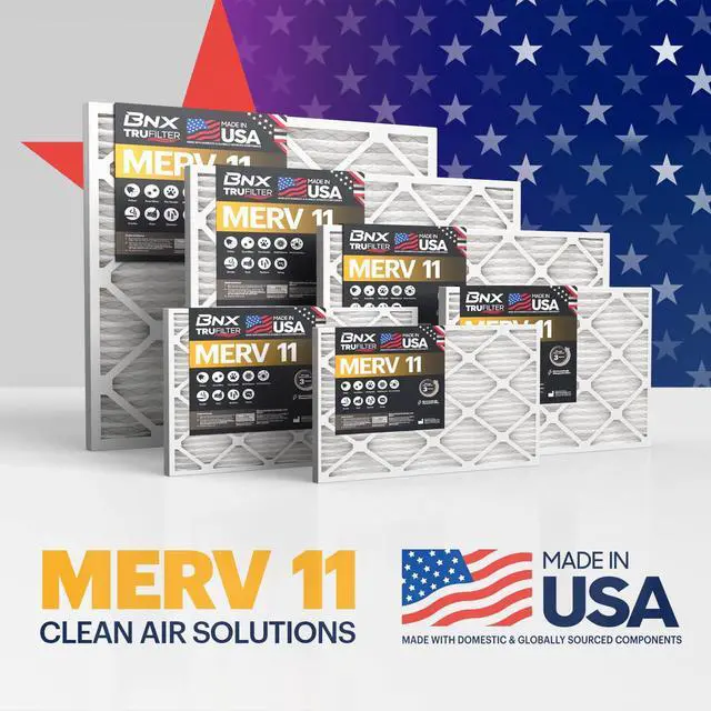 Alt view image 6 of 6 - TruFilter 20x20x1 Air Filter MERV 11 (6-Pack) - MADE IN USA - Allergen Defense Electrostatic Pleated Air Conditioner HVAC AC Furnace Filters for Allergies, Dust, Pet, Smoke, Allergy MPR 1200 FPR 7