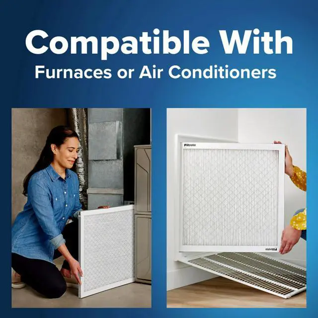 Alt view image 5 of 7 - 20x25x1 Air Filter MERV 5, 6-Pack AC Furnace HVAC Filters for Home, MPR 300 Basic Dust Defense, Pleated Electrostatic Removes Lint & Dust (Actual Size 19.69x24.69x0.81 in)