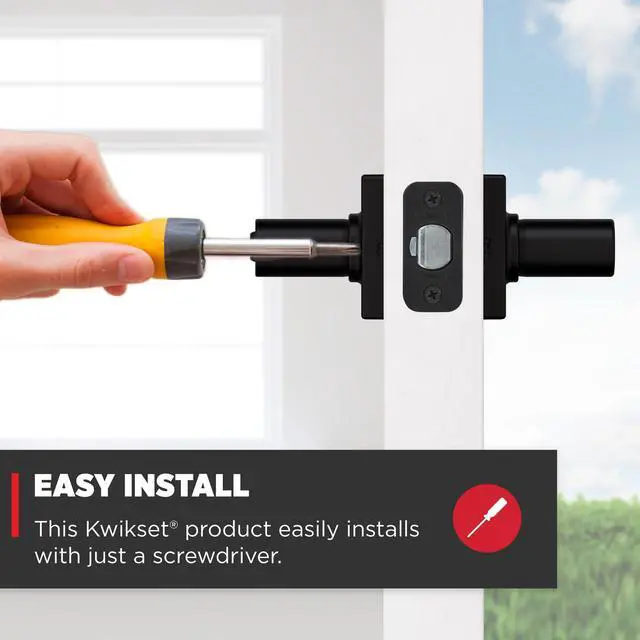 Alt view image 4 of 7 - Casey Entry Door Handle with Lock and Key, Secure Keyed Reversible Lever Exterior, For Front Entrance and Bedrooms, Matte Black, Pick Resistant Smartkey Rekey Security and Microban
