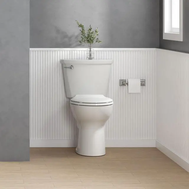 Alt view image 2 of 7 - Transitional Elongated Toilet Seat, Soft Close, White | Slow Close Toilet Seat: Includes Bottom Mount Hardware, Durable Solid Plastic, Easy Clean, Fits Elongated | 5503A00B.020