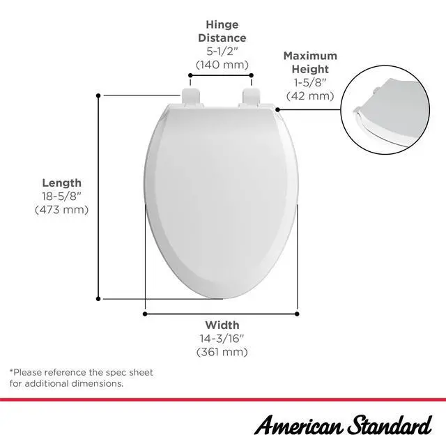 Alt view image 6 of 7 - Transitional Elongated Toilet Seat, Soft Close, White | Slow Close Toilet Seat: Includes Bottom Mount Hardware, Durable Solid Plastic, Easy Clean, Fits Elongated | 5503A00B.020