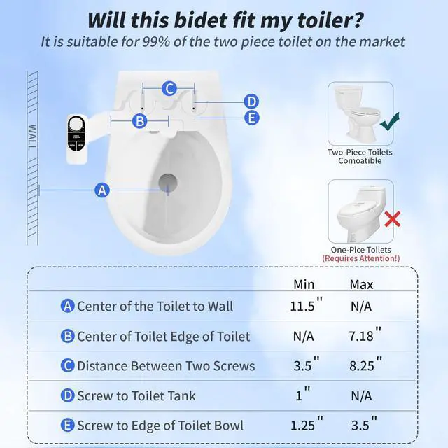 Alt view image 6 of 7 - Non-Electric Bidet Attachment for Toilet Self-Cleaning Dual Nozzle (Frontal & Rear Wash), Adjustable Water Pressure, Fits Most Toilets, Easy Installation (Classic Black/Silver)