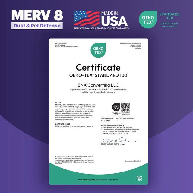 Alt view image 7 of 7 - TruFilter 10x30x1 Air Filter MERV 8 (4-Pack) - MADE IN USA Dust & Pet Defense Electrostatic Pleated Air Conditioner HVAC AC Furnace Filters for Dust, Pet, Mold, Pollen MPR 600 700 & FPR 5