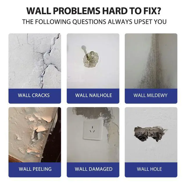 Alt view image 2 of 7 - Drywall Repair Kit, 2-Pack Wall Mending Agent, Wall Spackle with Tools | Includes Scraper and Sandpaper. For Wall Surface Hole Fill, Quick And Easy Solution