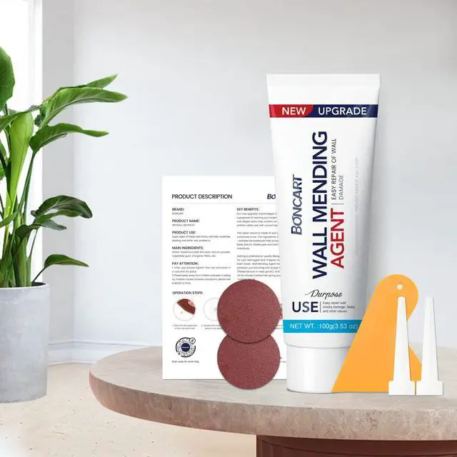 Alt view image 7 of 7 - Drywall Repair Kit, 2-Pack Wall Mending Agent, Wall Spackle with Tools | Includes Scraper and Sandpaper. For Wall Surface Hole Fill, Quick And Easy Solution