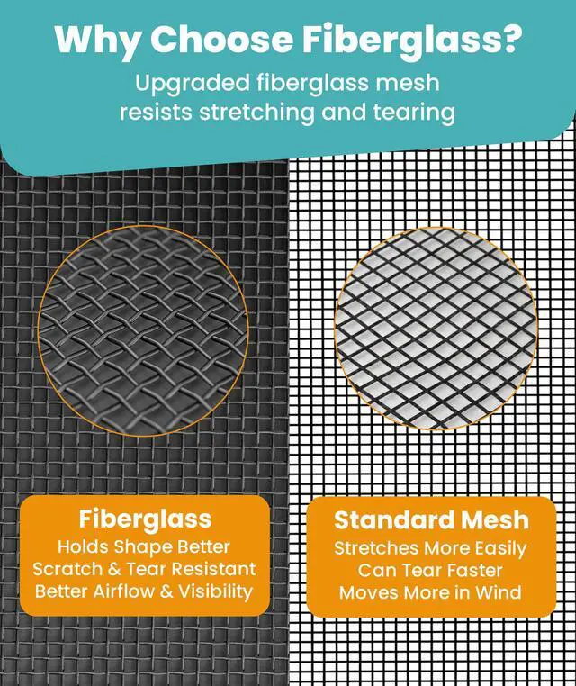 Alt view image 3 of 7 - Heavy Duty Fiberglass Magnetic Screen Door 38 x 82 Inch - Bugs Out, Breeze in - 9min Install Auto-Sealing Double Stitched Mesh, 52 Magnets, Hands Free for Patio Doors, Pet & Kid Friendly