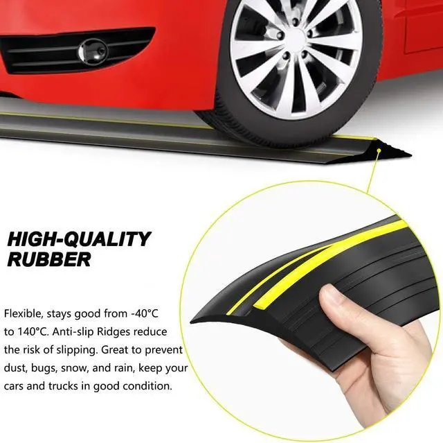 Alt view image 2 of 7 - Universal Garage Door Threshold Seal 20FT Rubber Strip & 2 Adhesive | Waterproof weather stripping replacement, anti-slip yellow design, -40 to 284 durable, DIY cuttable, includes 2 adhesives