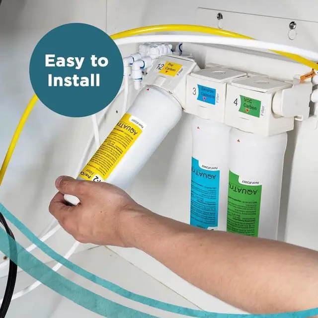 Alt view image 3 of 6 - AquaTru Classic Pre/Carbon Filter (Stages 12) Compatible with AquaTru Classic, Classic Smart & Under Sink Purifier Models