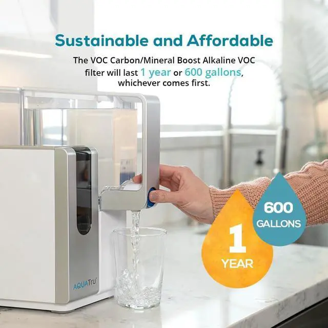 Alt view image 5 of 6 - AquaTru Classic Pre/Carbon Filter (Stages 12) Compatible with AquaTru Classic, Classic Smart & Under Sink Purifier Models