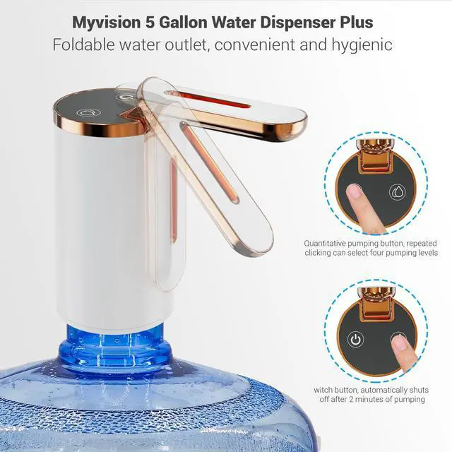 Alt view image 2 of 7 - 5 Gallon Water Dispenser,Portable USB Charging Water Bottle Pump | Water Jug Pump Water Dispenser for Home, Kitchen, Living Room, Office,Camping,Universal for 3-5 Gallon