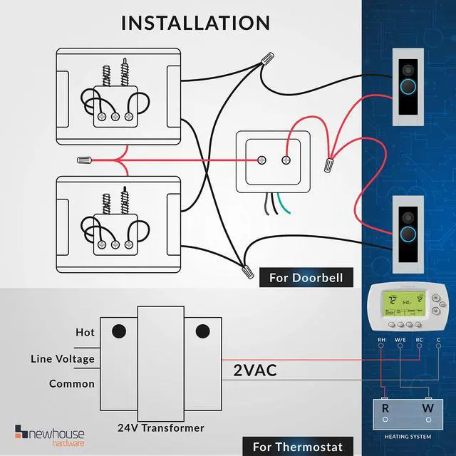 Alt view image 4 of 7 - 24V 40VA Door Bell Transformer Compatible with Ring Video Doorbell Pro 40TR, Wired Chimes