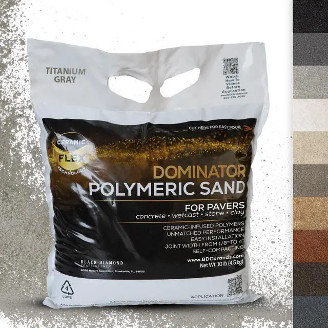 Main image of 10 Pound Titanium Gray Polymeric Sand with Revolutionary Ceramic Flex Technology for Stabilizing Paver Joints/Gaps, 1/8 up to 4, Professional Grade Results