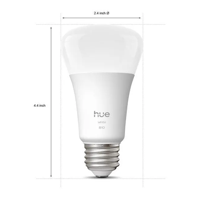 Alt view image 2 of 5 - Smart LED A19 Bulb 4-Pack, Warm White Light 2700K, E26 Base, 9W, 810 Lumens, Dimmable LED Bulbs, Works with Alexa, Google Assistant, and Apple Home