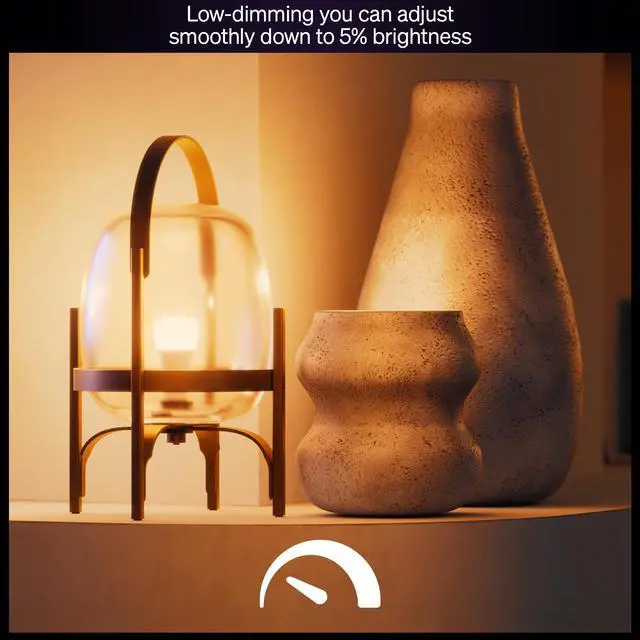 Alt view image 4 of 5 - Smart LED A19 Bulb 4-Pack, Warm White Light 2700K, E26 Base, 9W, 810 Lumens, Dimmable LED Bulbs, Works with Alexa, Google Assistant, and Apple Home