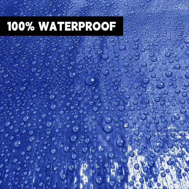 Alt view image 3 of 7 - 20x30Ft 5mil Waterproof Tarp, UV Resistant Blue Multipurpose Tarps