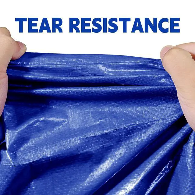 Alt view image 4 of 7 - 20x30Ft 5mil Waterproof Tarp, UV Resistant Blue Multipurpose Tarps