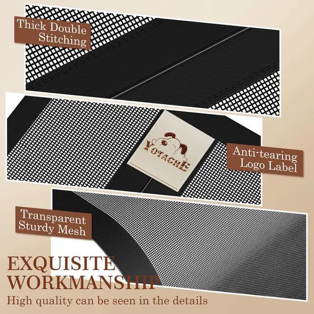 Alt view image 5 of 7 - Magnetic Screen Door, Fits 72"x80" Doors, Reversible Side Opening | Screen Size 74" x 81", Strong Magnets Anti-Tearing Polyester Mesh for Front/Back Patio Sliding Door, Black