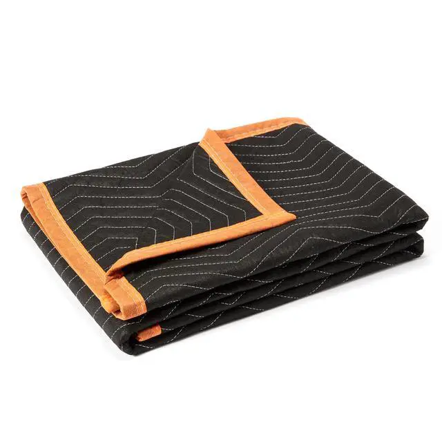 Alt view image 6 of 7 - Reinforced Tear-Resistant Moving Blankets, 72" x 80", Black, 6-Pack