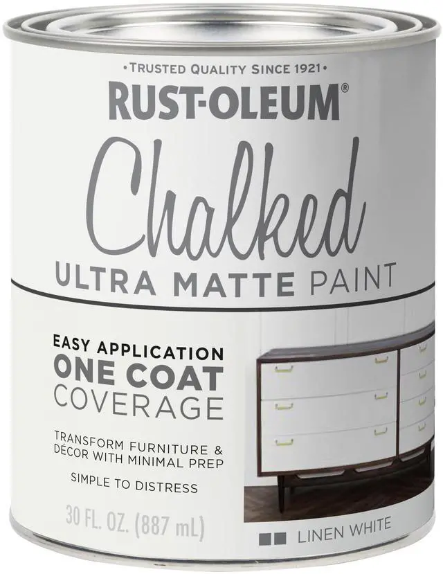 Main image of Chalked All-in-One Ultra Matte Linen White Spray Paint | Furniture Paint, One Coat Coverage, No Primer Required, Easy To Use, Fast Drying, Low Odor, Multi Surface, Indoor Use, 12 oz