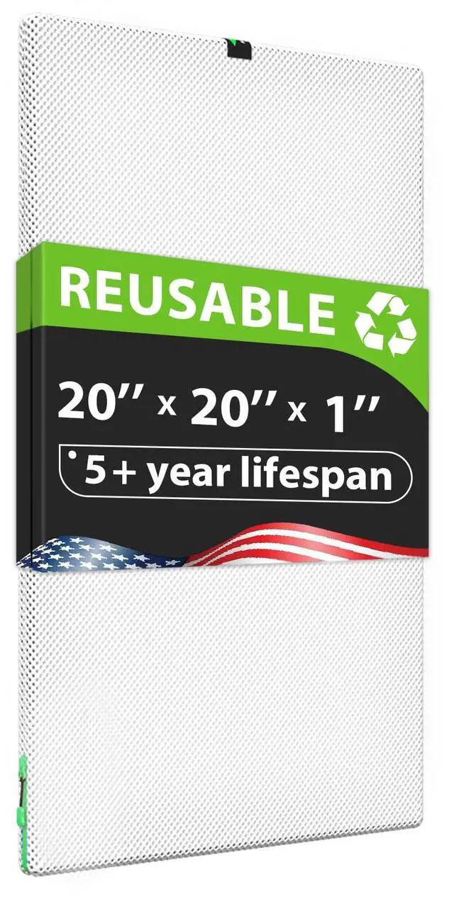 Main image of 20x20x1 Air filter, Washable and Reusable Air Filter 20x20x1 for AC HVAC Furnace, MERV 8 Air Filters Machine Washable & Dryer Friendly, AC Furnace Air Filter