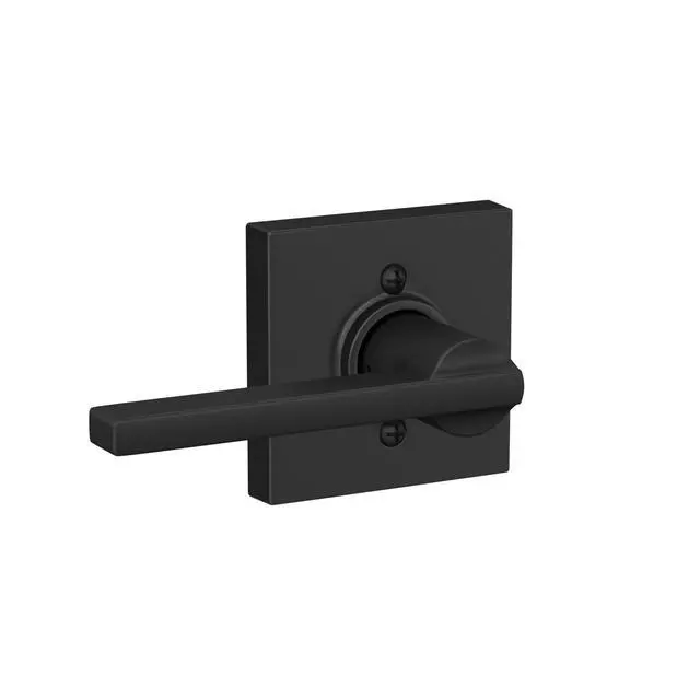 Alt view image 3 of 7 - Latitude Hall/Closet Passage Door Handle, Reversible, Matte Black | Hall or closet lever door handle with no lock, Easy to install, Certified durability, Universal fit