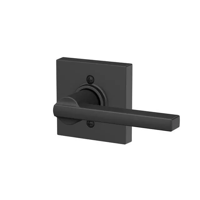 Alt view image 6 of 7 - Latitude Hall/Closet Passage Door Handle, Reversible, Matte Black | Hall or closet lever door handle with no lock, Easy to install, Certified durability, Universal fit