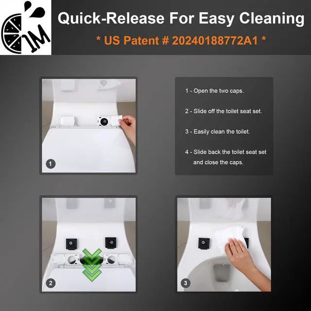 Alt view image 3 of 7 - Family Toilet Seat, Patented Slow Close & Quick Releasing Technology, Anti-Wiggling, Easy to Install and Clean, Standard Elongated with Toddler Seat Built In (1 Piece)