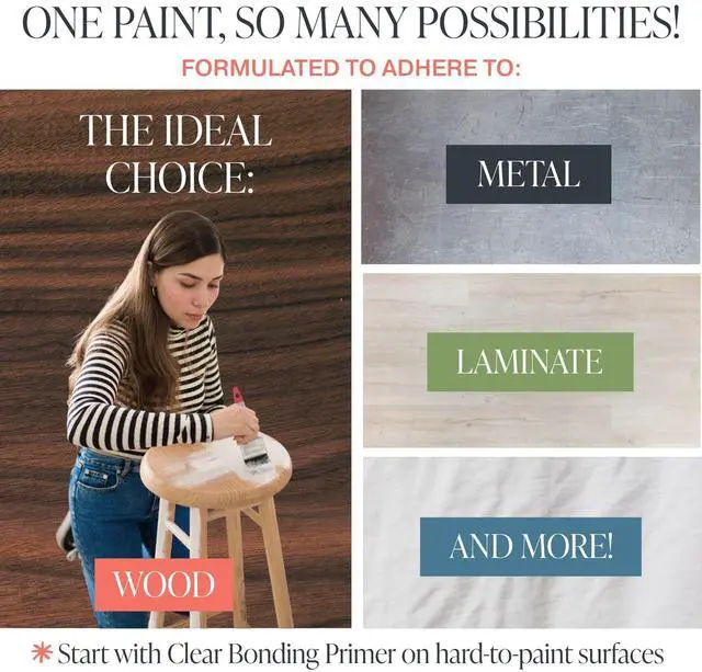 Alt view image 4 of 7 - Country Chic All-in-One Chalk Paint for Furniture, Cabinets, Home Decor, Eco-Friendly, Matte Finish, Built-In Primer & Top Coat for Wood, Metal - Sage Advice (Sage Green) - Pint 16 oz (475 ml)