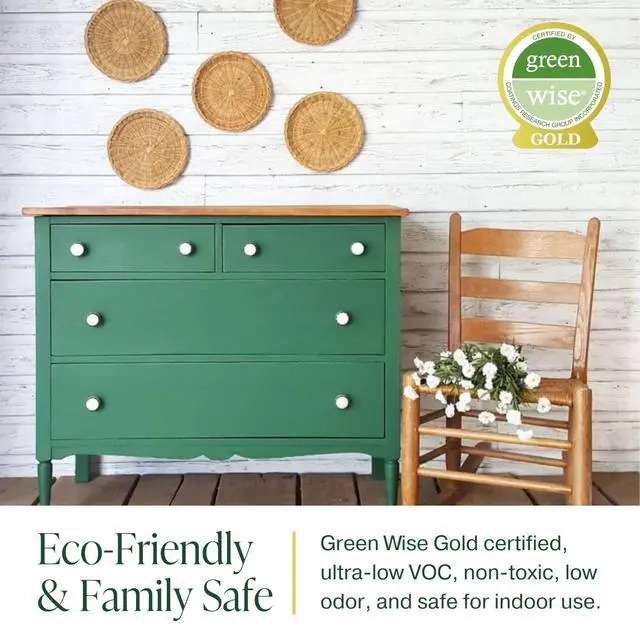 Alt view image 5 of 7 - Country Chic All-in-One Chalk Paint for Furniture, Cabinets, Home Decor, Eco-Friendly, Matte Finish, Built-In Primer & Top Coat for Wood, Metal - Sage Advice (Sage Green) - Pint 16 oz (475 ml)