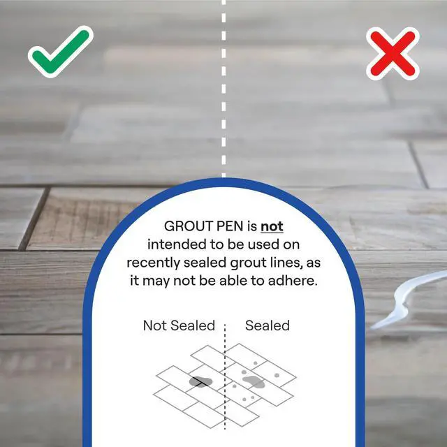 Alt view image 5 of 6 - Grout Pen White Tile Grout Paint Marker - Narrow 5mm Tip (7mL) - 3 Pack | Waterproof Grout Refresh Restorer for Kitchen & Bathroom, Whitener Grout Sealer Pens for Cleaner Looking Grout Lines - White