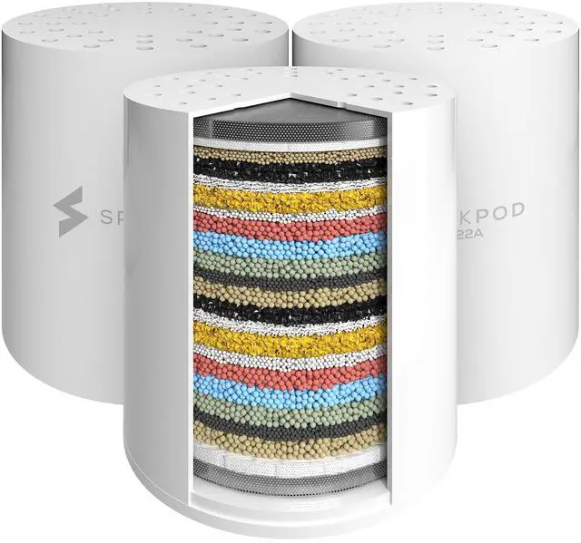 Main image of High Output Shower Filter Cartridge- Suitable for People with Sensitive and Dry Skin and Scalp, Filters Chlorine and Impurities | 1-min install (Standard, 3 pc)