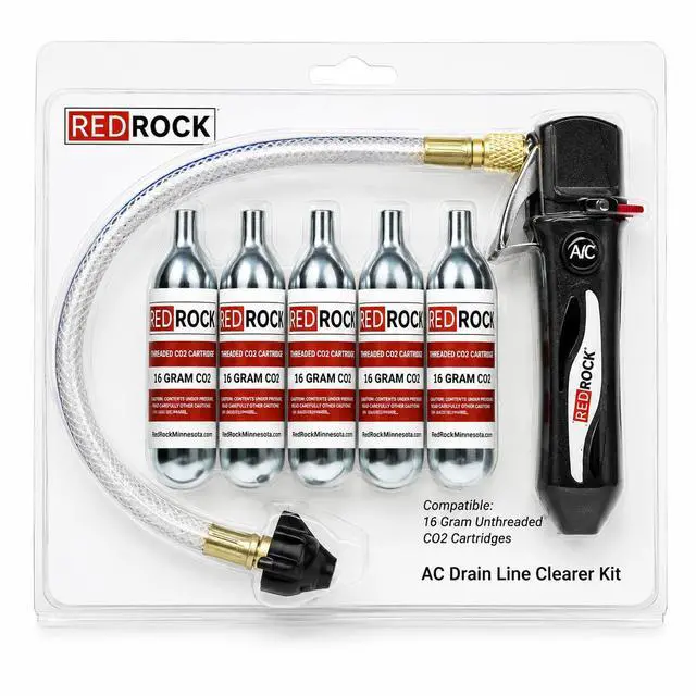 Alt view image 6 of 7 - Gallo Drain Gun with 5 Unthreaded CO2 Cartridges for A/C Condensate Line Air Conditioner Cleaner Blaster Opener Kit with Five Cartridge Clears HVAC Clogs