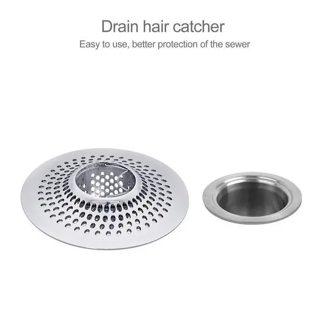 Alt view image 2 of 6 - Drain Hair Catcher/Bathtub Shower Drain Hair Trap/Strainer Stainless Steel Drain Protector(Patented Product) | Stainless Steel
