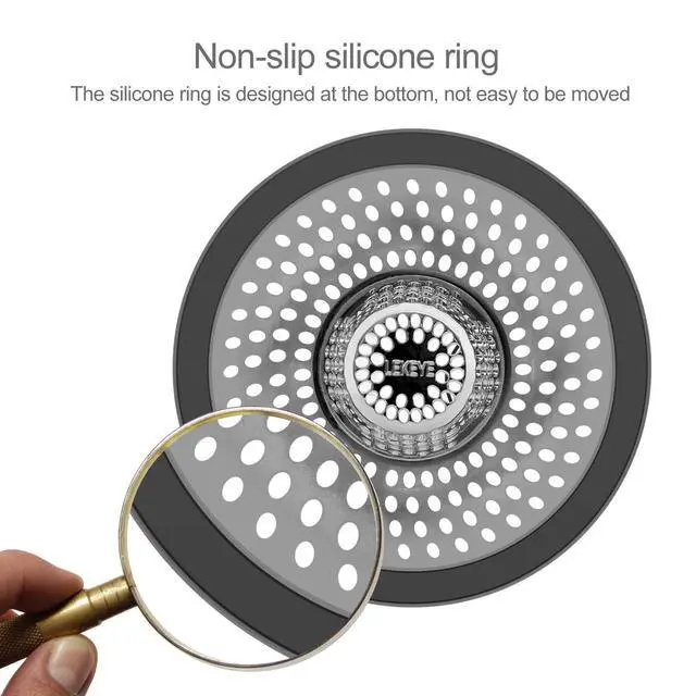 Alt view image 4 of 6 - Drain Hair Catcher/Bathtub Shower Drain Hair Trap/Strainer Stainless Steel Drain Protector(Patented Product) | Stainless Steel