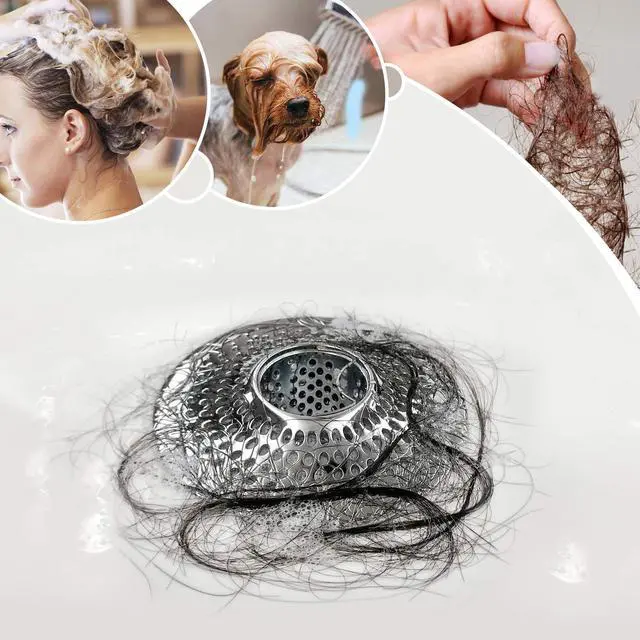 Alt view image 6 of 6 - Drain Hair Catcher/Bathtub Shower Drain Hair Trap/Strainer Stainless Steel Drain Protector(Patented Product) | Stainless Steel