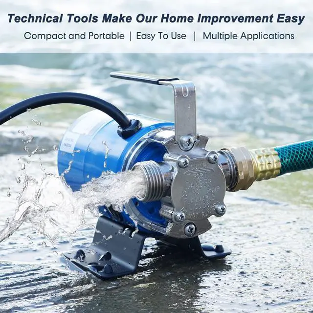 Alt view image 7 of 7 - Water Pump Water Transfer Pump, 115V Electric Garden Hose Pump. | 1/10HP 330GPH, with Suction Hose Kit