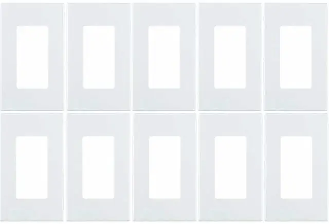 Main image of 80301-SW 1-Gang Decora Plus Wallplate Screwless Snap-On Mount (10 Pack, White)